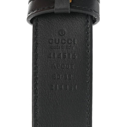 Gucci Calfskin Double G 30mm Belt 80 32 Black 3 of 3