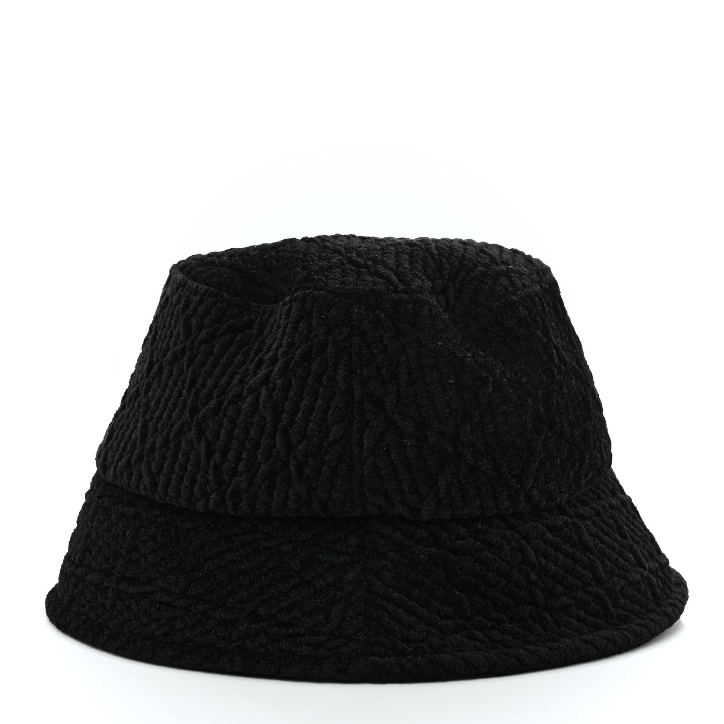 Viscose Silk Quilted CC Bucket Hat M Black