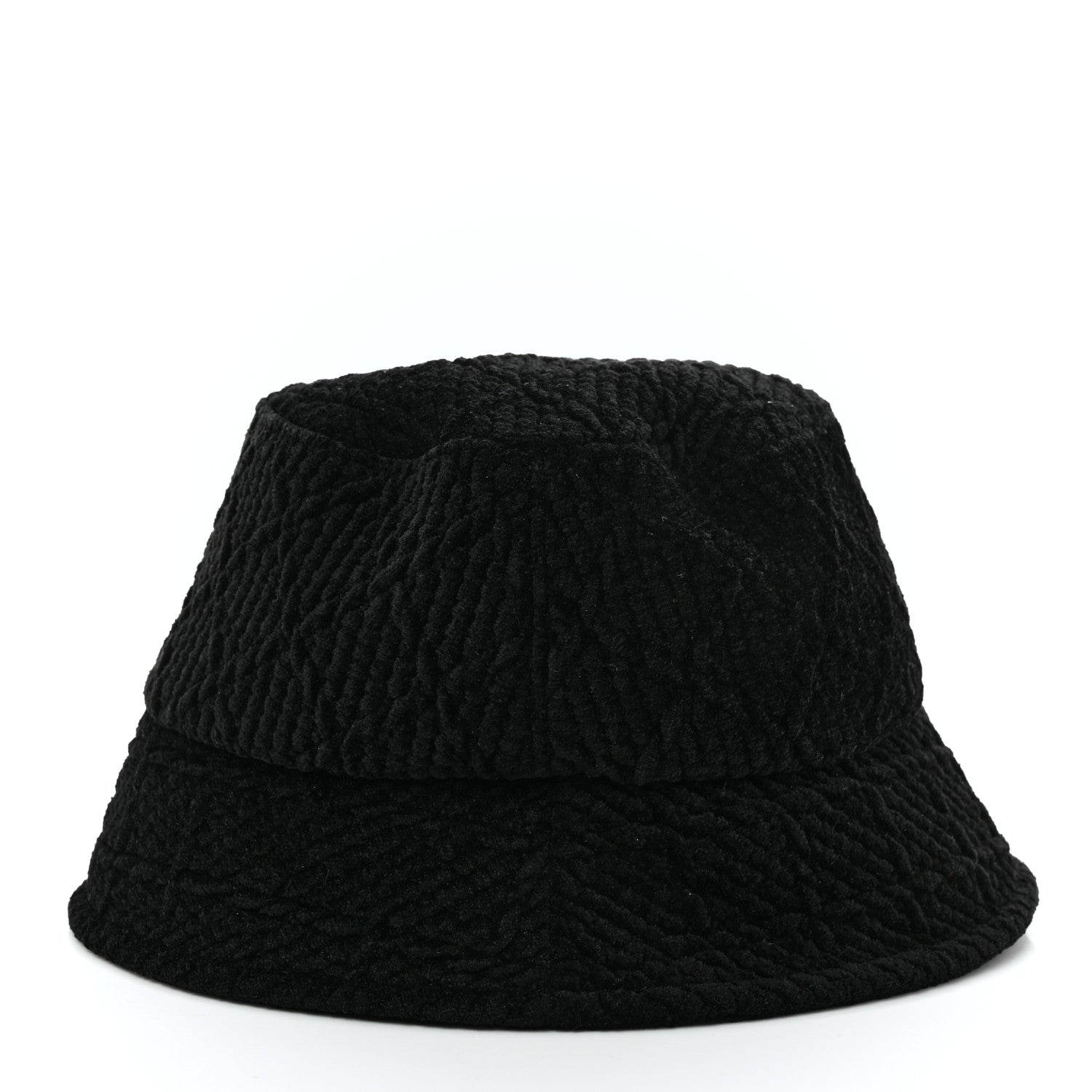 Chanel Viscose Silk Quilted CC Bucket Hat M Black 6 of 9