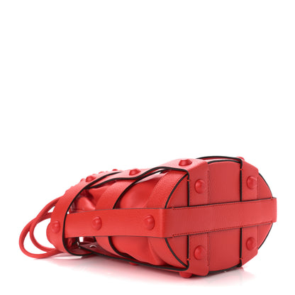 Salvatore Ferragamo Calfskin Cage Bag Candy Apple Red 5 of 12
