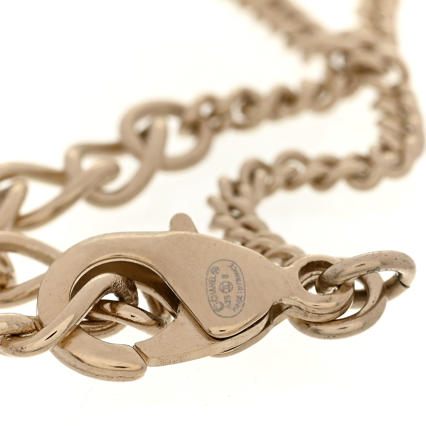 Crystal CC Chain Bracelet Gold