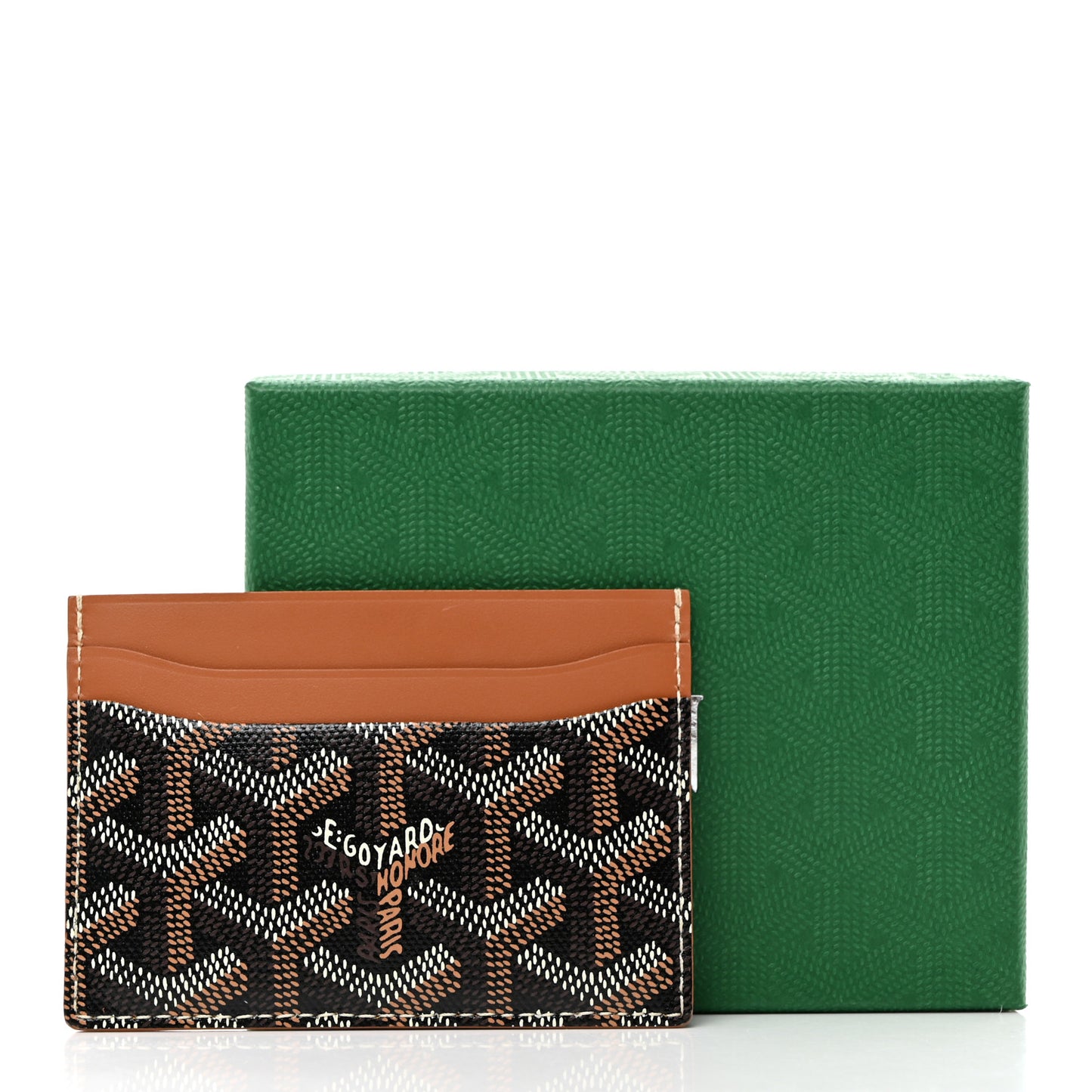 Goyardine Saint Sulpice Card Holder Black Gold