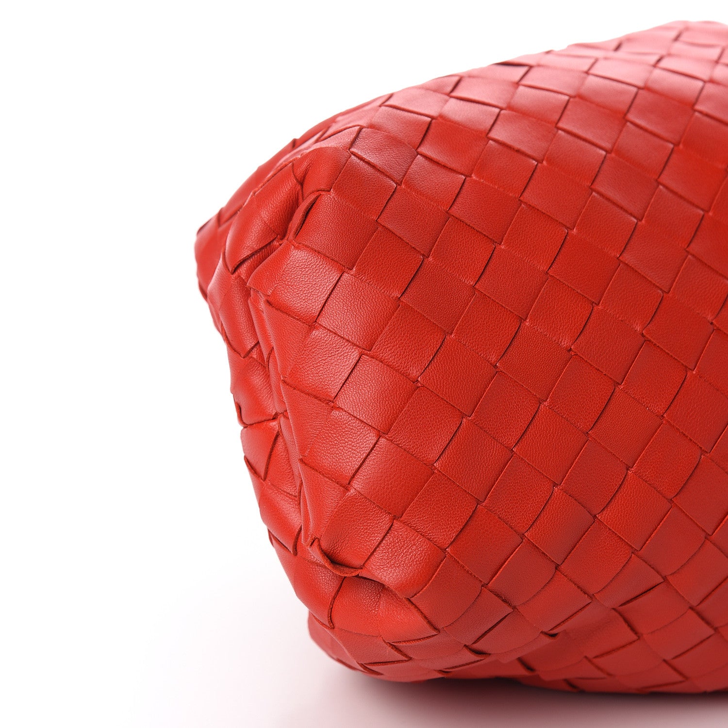 Bottega Veneta Nappa Maxi Intrecciato The Pouch Oversized Clutch Bright Red 6 of 7