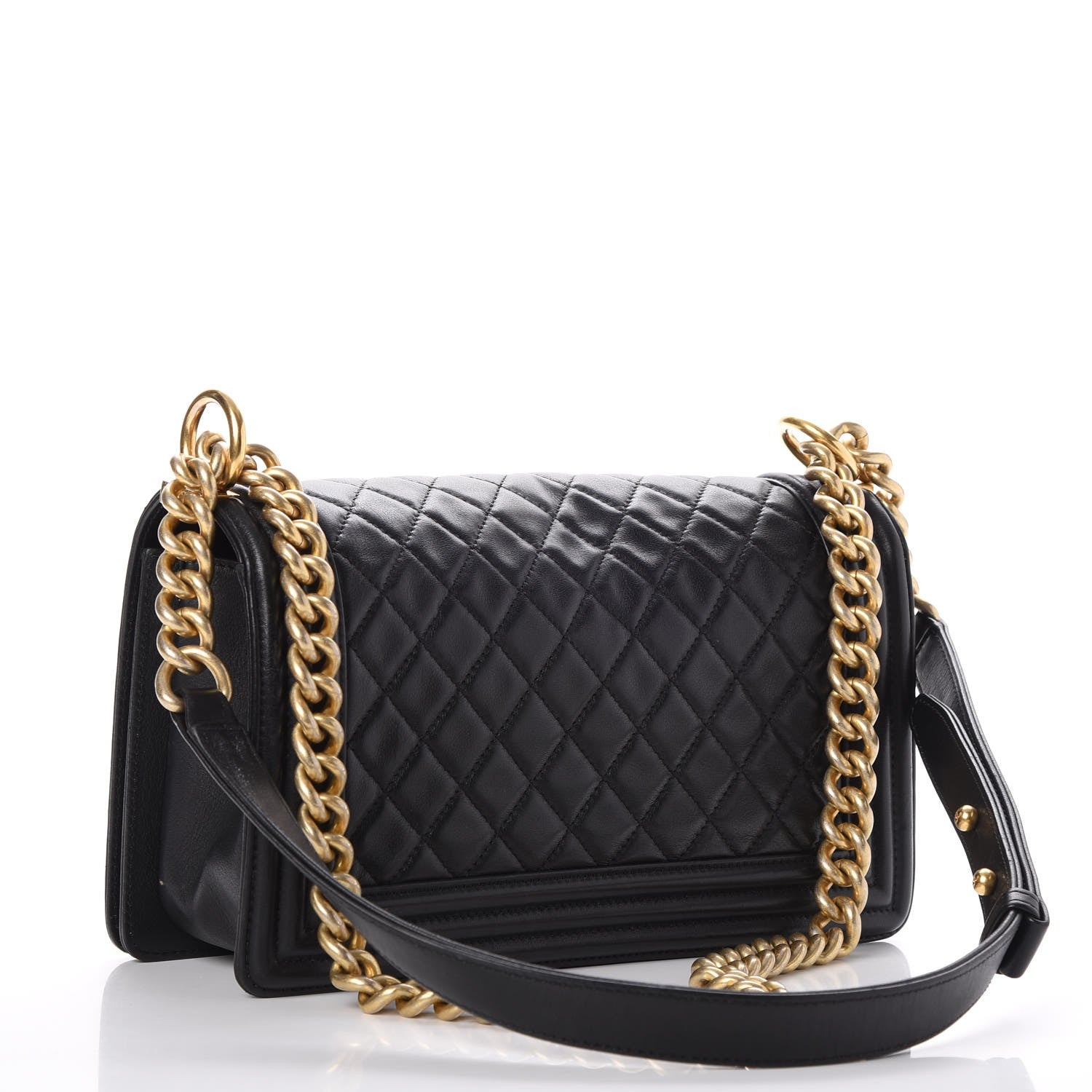 Chanel Lambskin Quilted Medium Boy Flap Black 3 of 8
