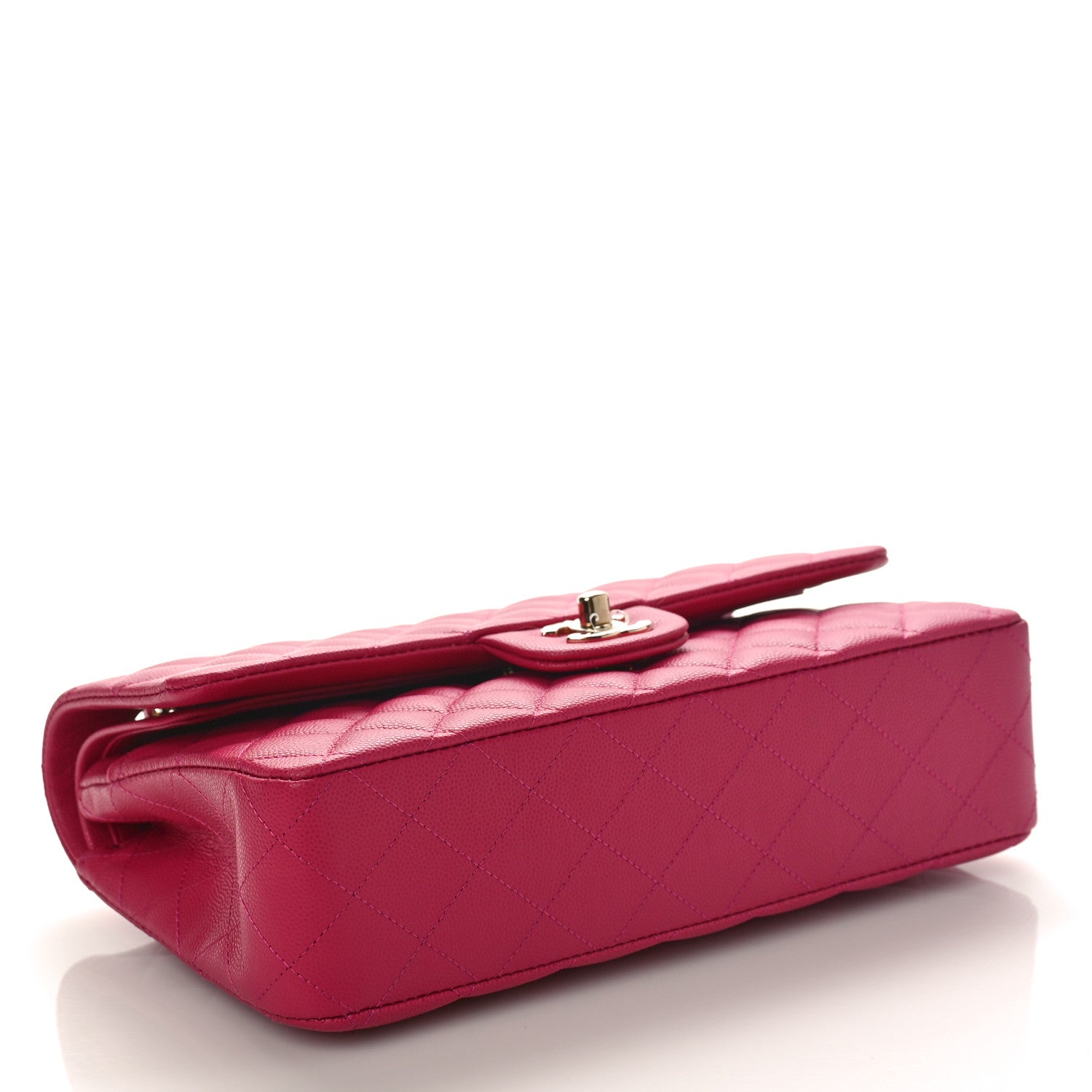 Chanel Caviar Quilted Medium Double Flap Dark Pink 4 of 9