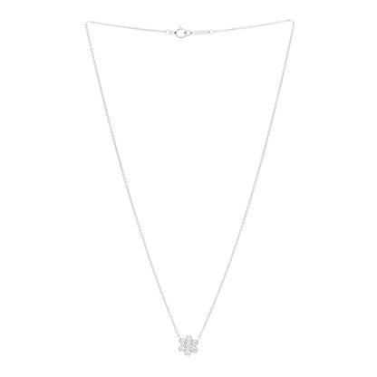 Tiffany Platinum Diamond Small Enchant Flower Pendant Necklace 3 of 4