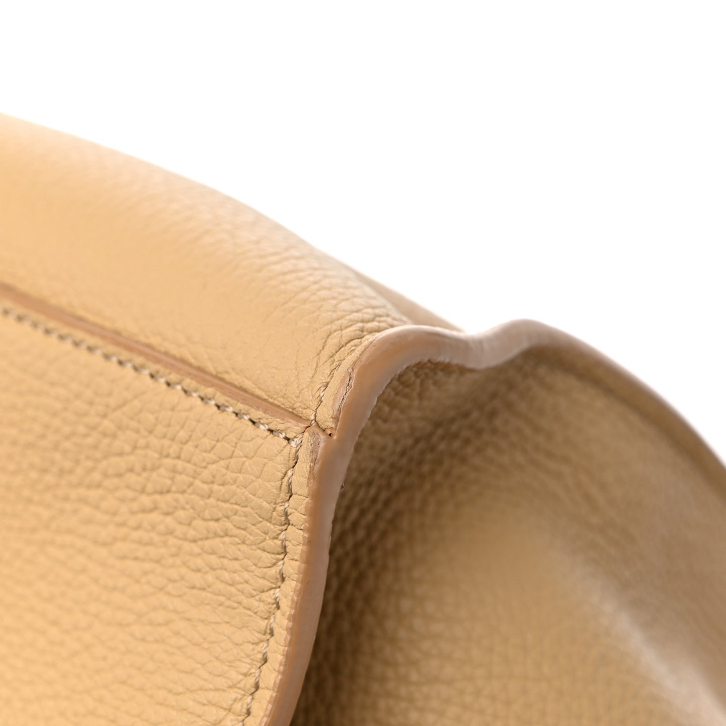 Supple Grained Calfskin Small Big Bag Sand
