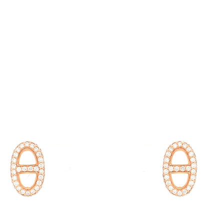 Hermes 18K Rose Gold Diamond New Farandole Earrings 1 of 5