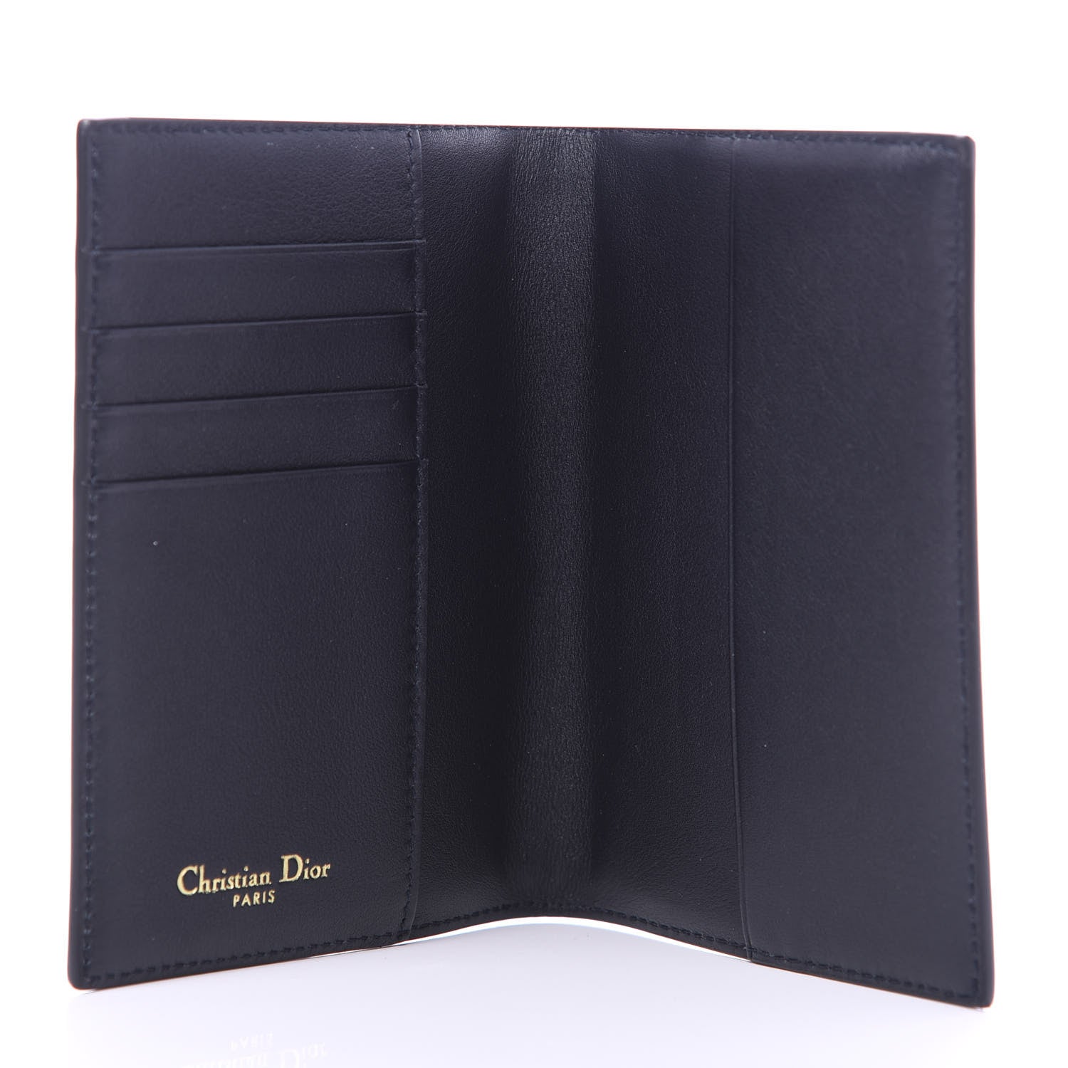 Christian Dior Calfskin Oblique Passport Holder Blue 5 of 9