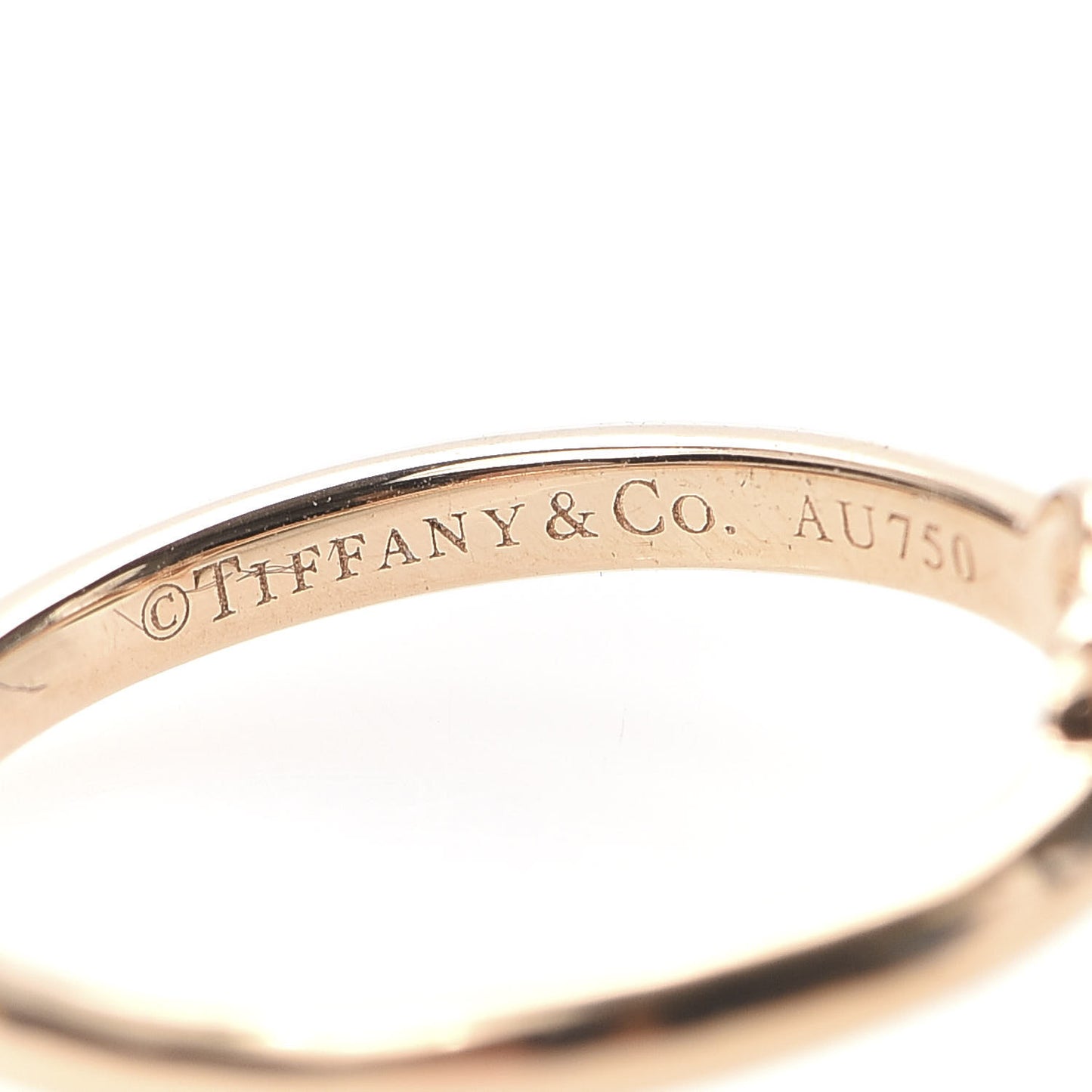 18K Rose Gold Diamond Hearts Ring 50 5.5