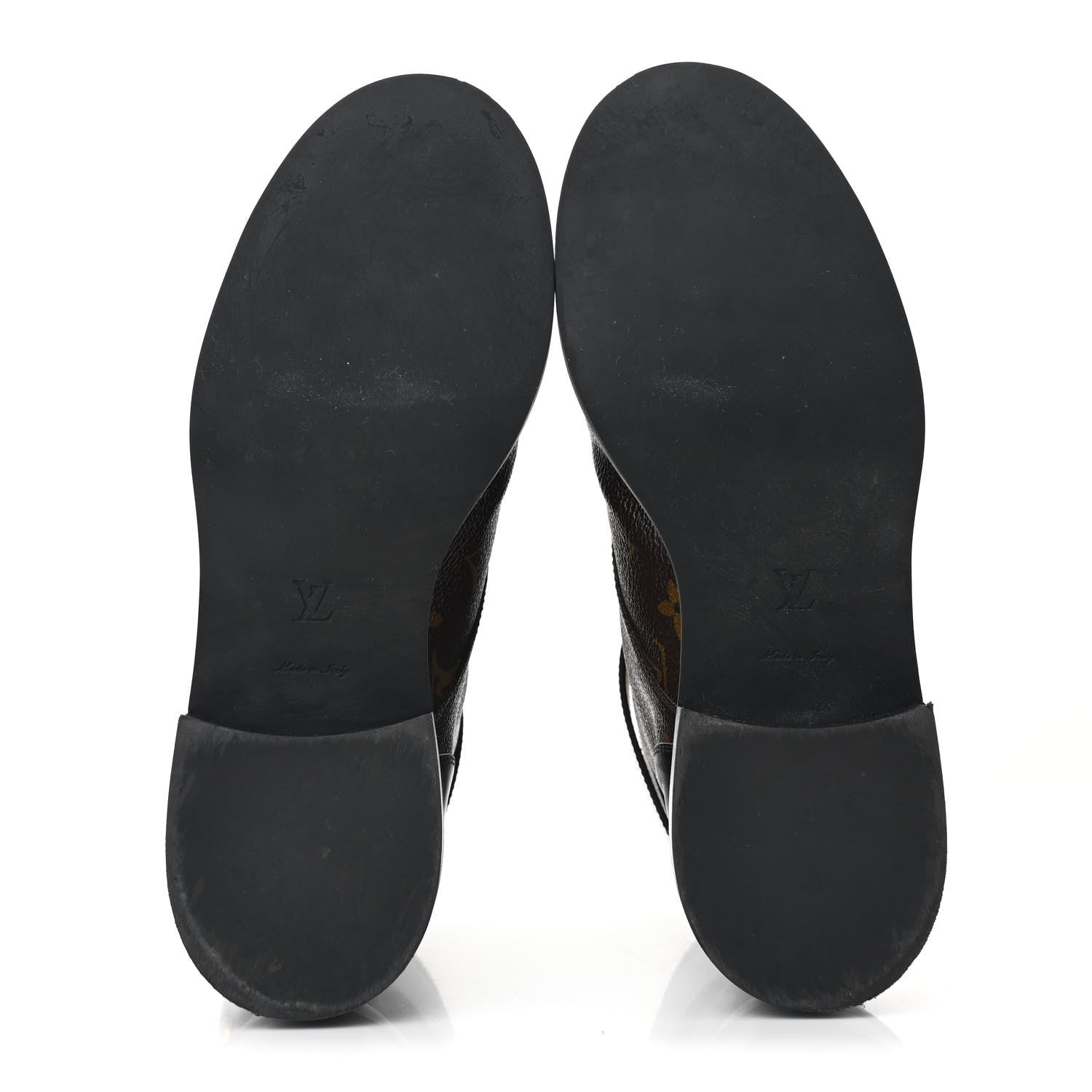 Louis Vuitton Calfskin Monogram Wonderland Flat Ranger Boots 39 Black 6 of 11
