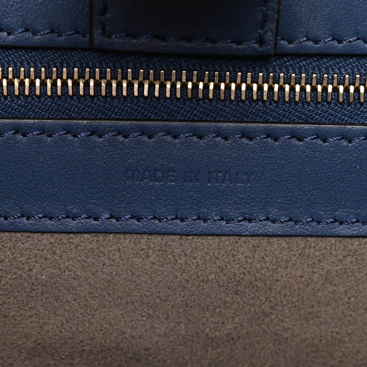 Fendi Vitello Century Opaco F is Fendi Bi-Color Small Runaway Satchel Blue Black 6 of 10