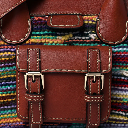 Chloe Calfskin Cashmere Knit Fringe Mini Edith Tote Multicolor 7 of 9