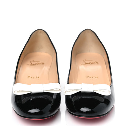 Christian Louboutin Patent Bow 55 Pumps 37 Black 2 of 7