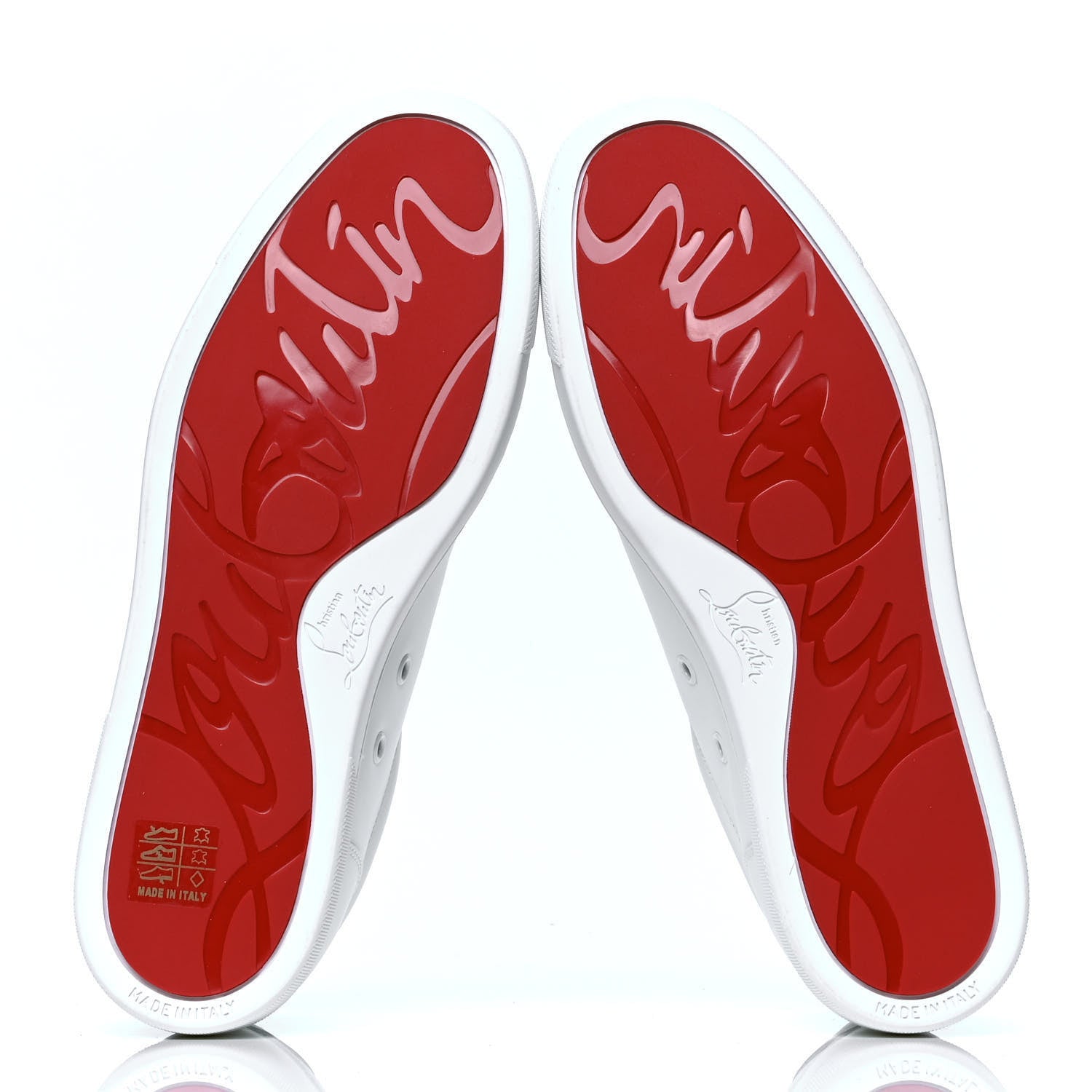 Christian Louboutin Calfskin Vieira Flat Sneakers 41 White 4 of 5