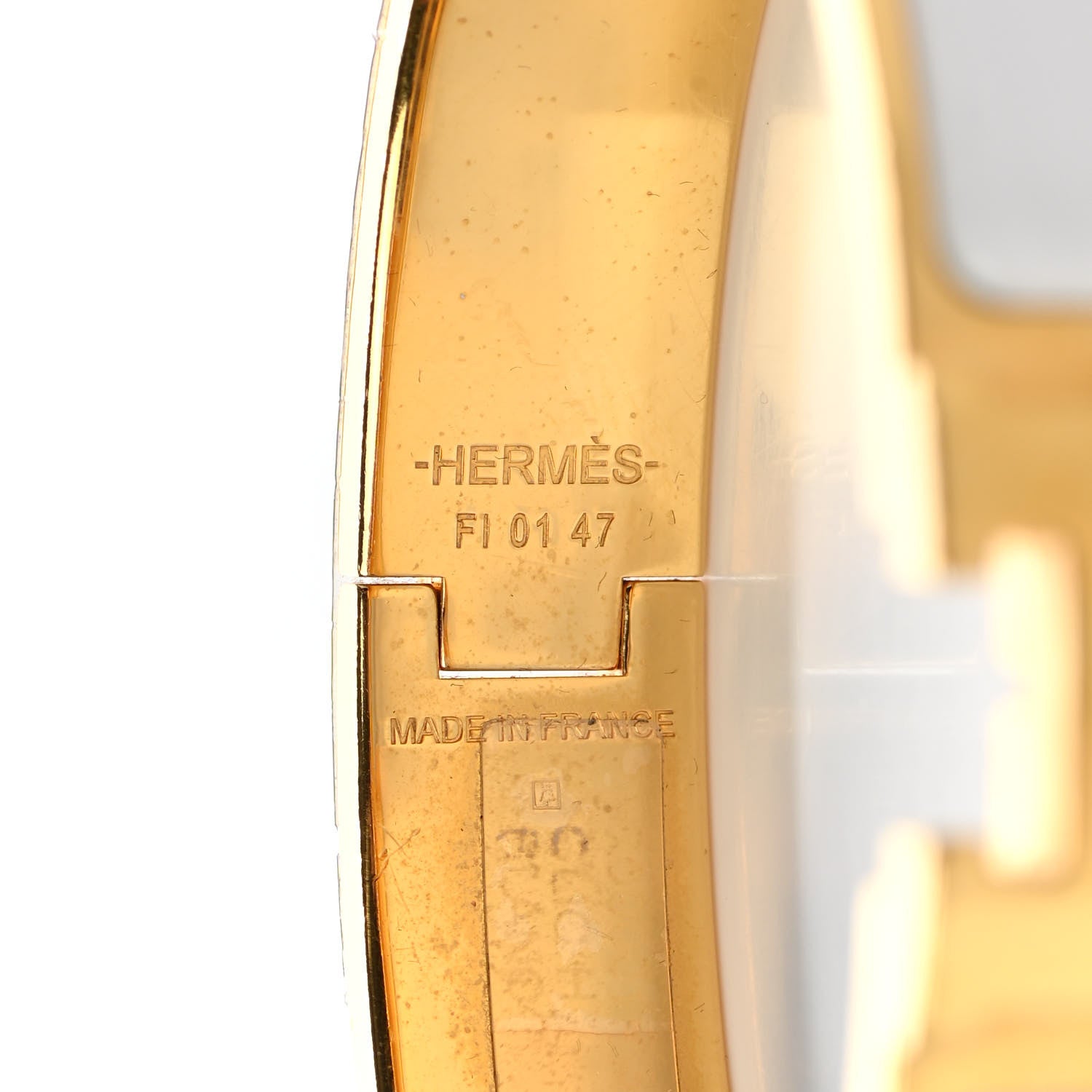 Hermes Enamel Narrow Clic Clac H Bracelet PM White 4 of 4