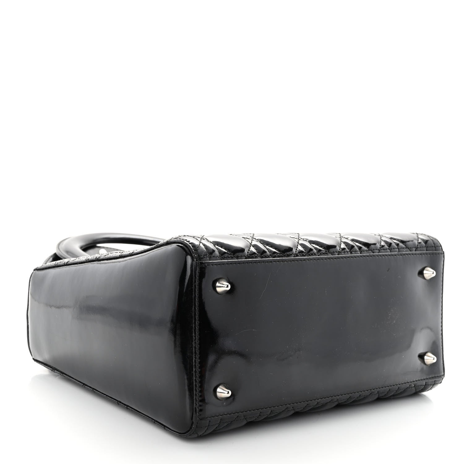 Christian Dior Patent Cannage Medium Lady Dior Black 4 of 9