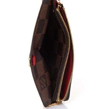 Louis Vuitton Damier Ebene Recto Verso Card Holder Red 5 of 8