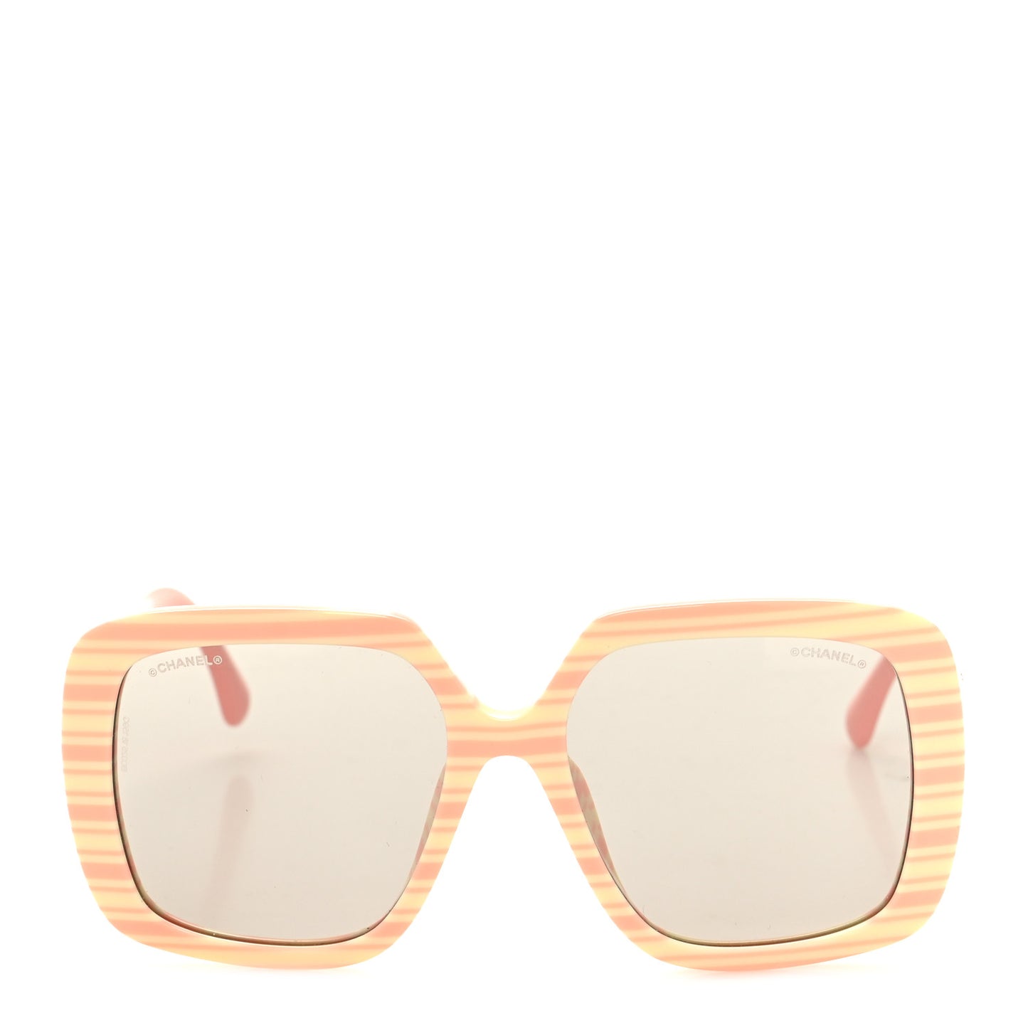 Acetate Square Sunglasses 71599-A Peach Yellow Light Gray