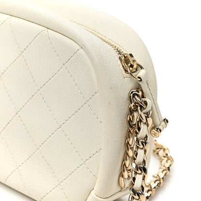 Chanel Goatskin Quilted Small Casual Trip Camera Case White 13 of 13