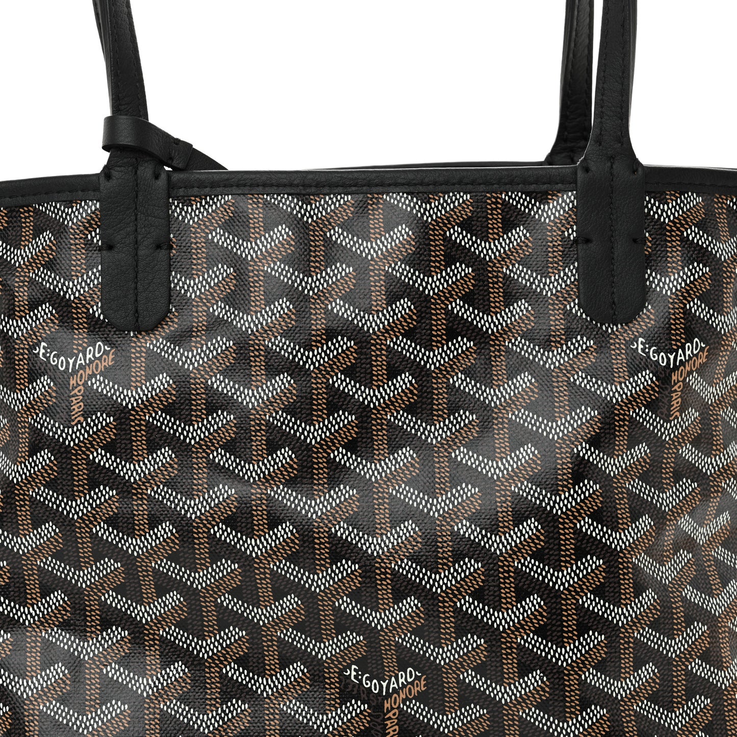 Goyardine Reversible Mini Anjou Black