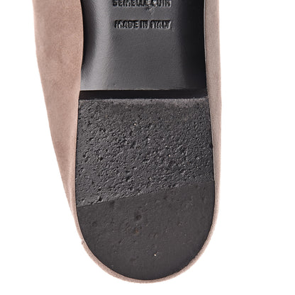 Hermes Suede Goatskin Crystal Roxane Mules 35 Champagne Rose Grey 11 of 18