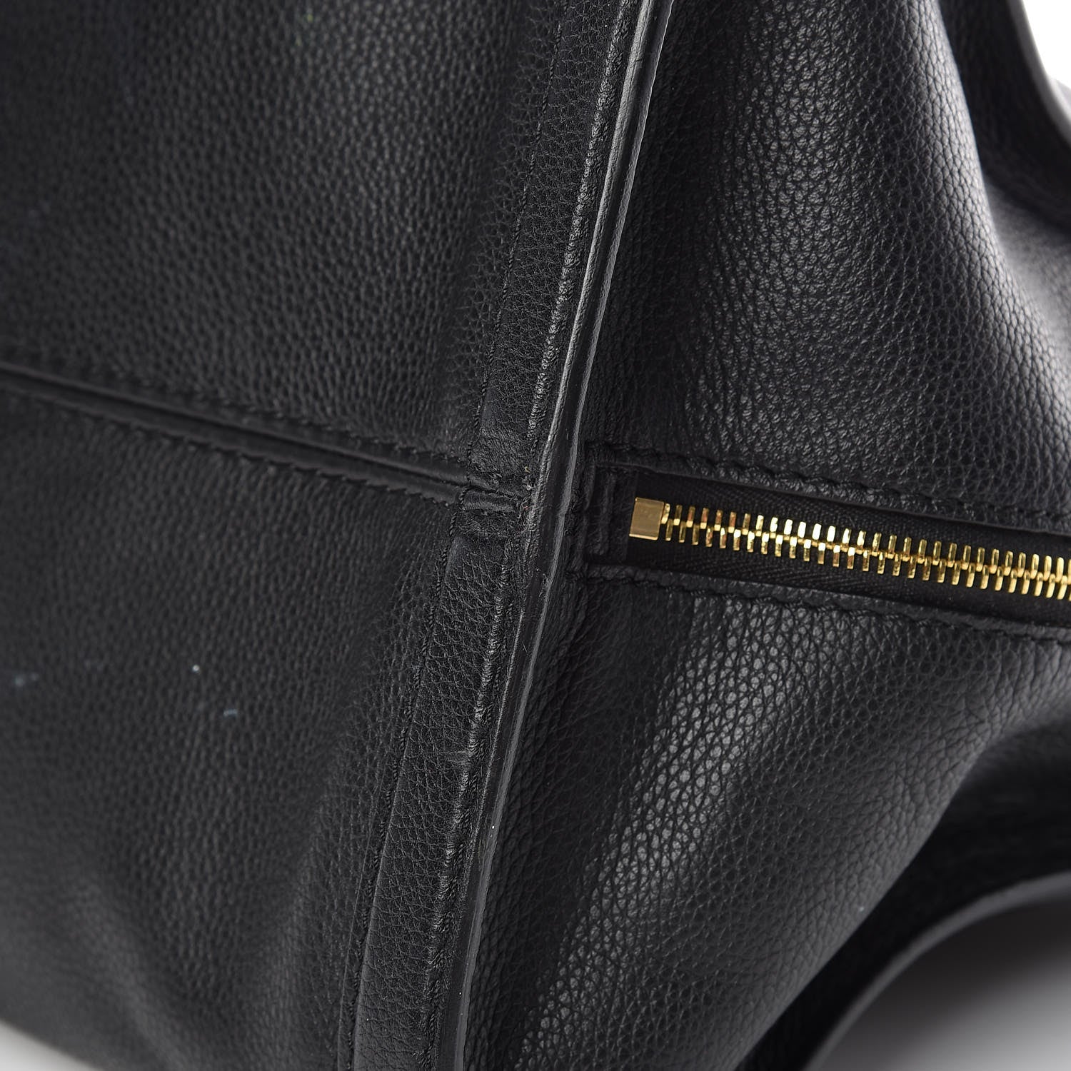 Alexander McQueen Pebbled Calfskin Large Skull Padlock Zip Around Tote Black 19 of 20