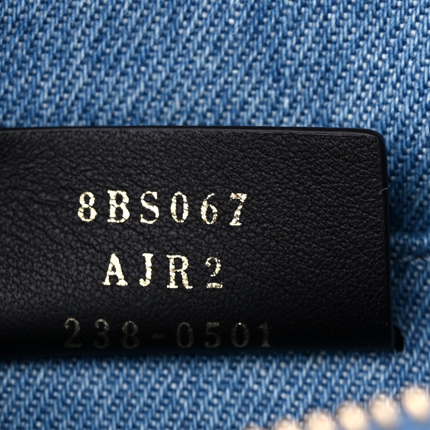 Denim Vitello King Plexiglass Logo Embroidered Mini By The Way Top Handle Boston Bag Denim Cuoio