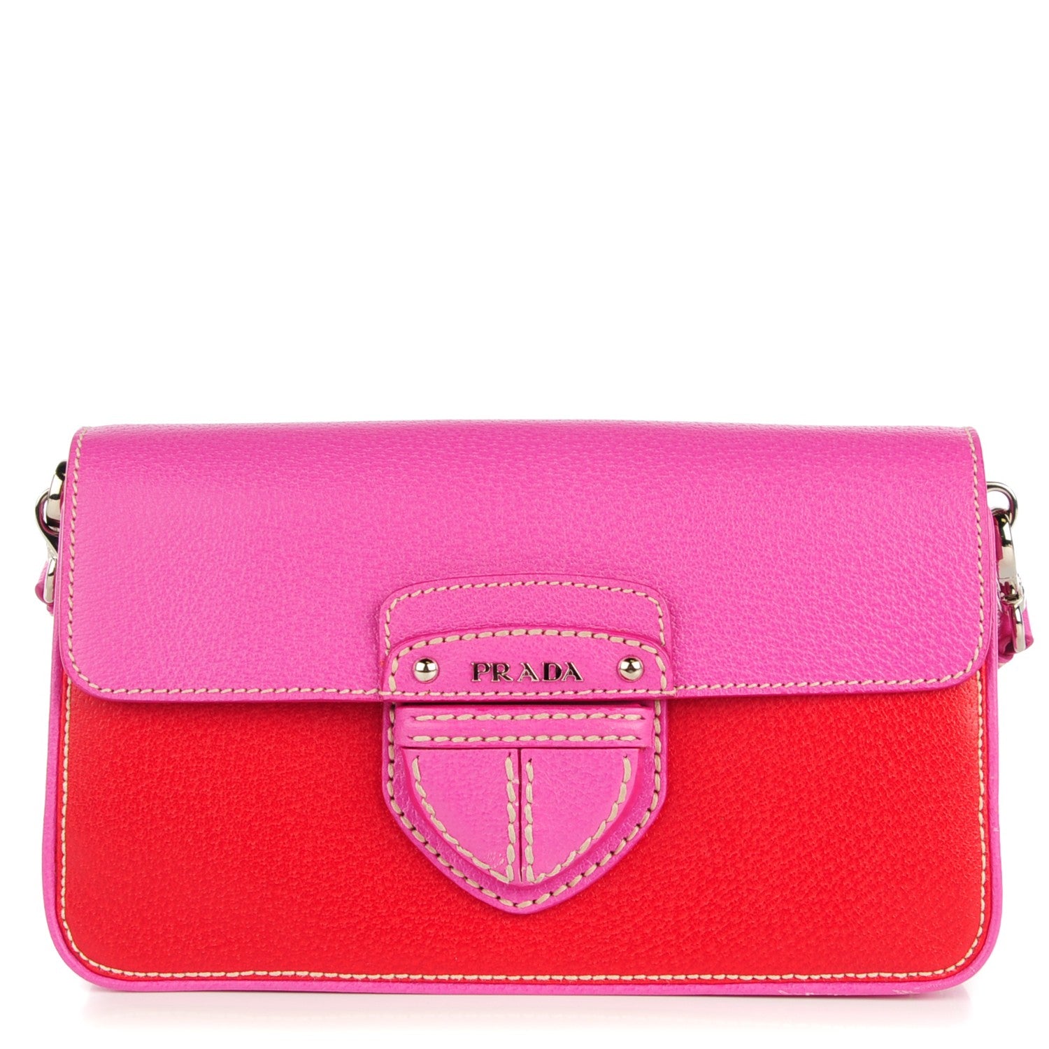 Prada Cinghiale Color Crossbody Bag Fuxia Fuoco 1 of 9