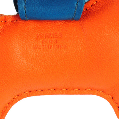 Hermes Milo Lambskin Grigri Rodeo Horse Bag Charm PM Feu Celeste Bleu Izmir 3 of 3