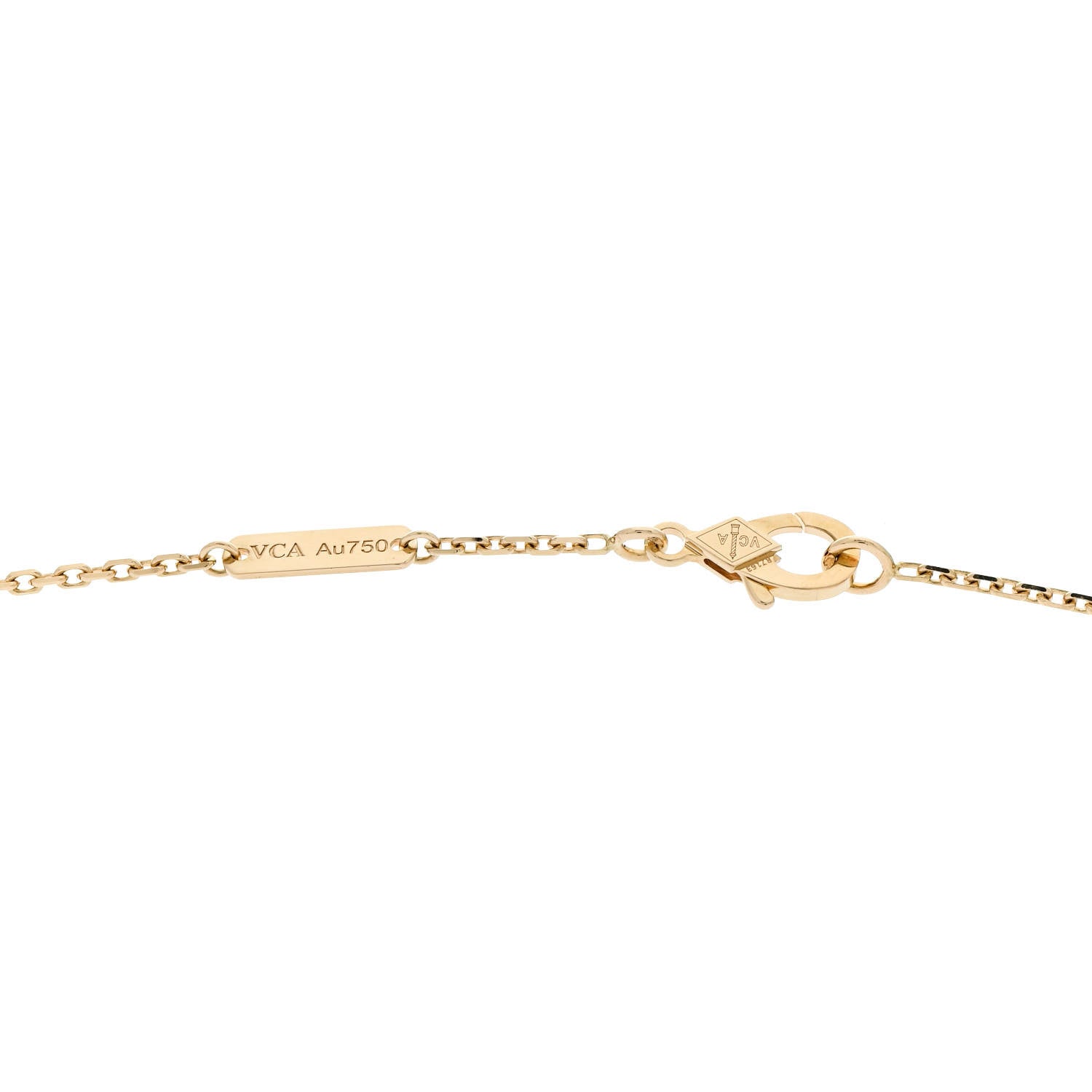 Van Cleef & Arpels 18K Yellow Gold Guilloche Vintage Alhambra Pendant Necklace 5 of 6