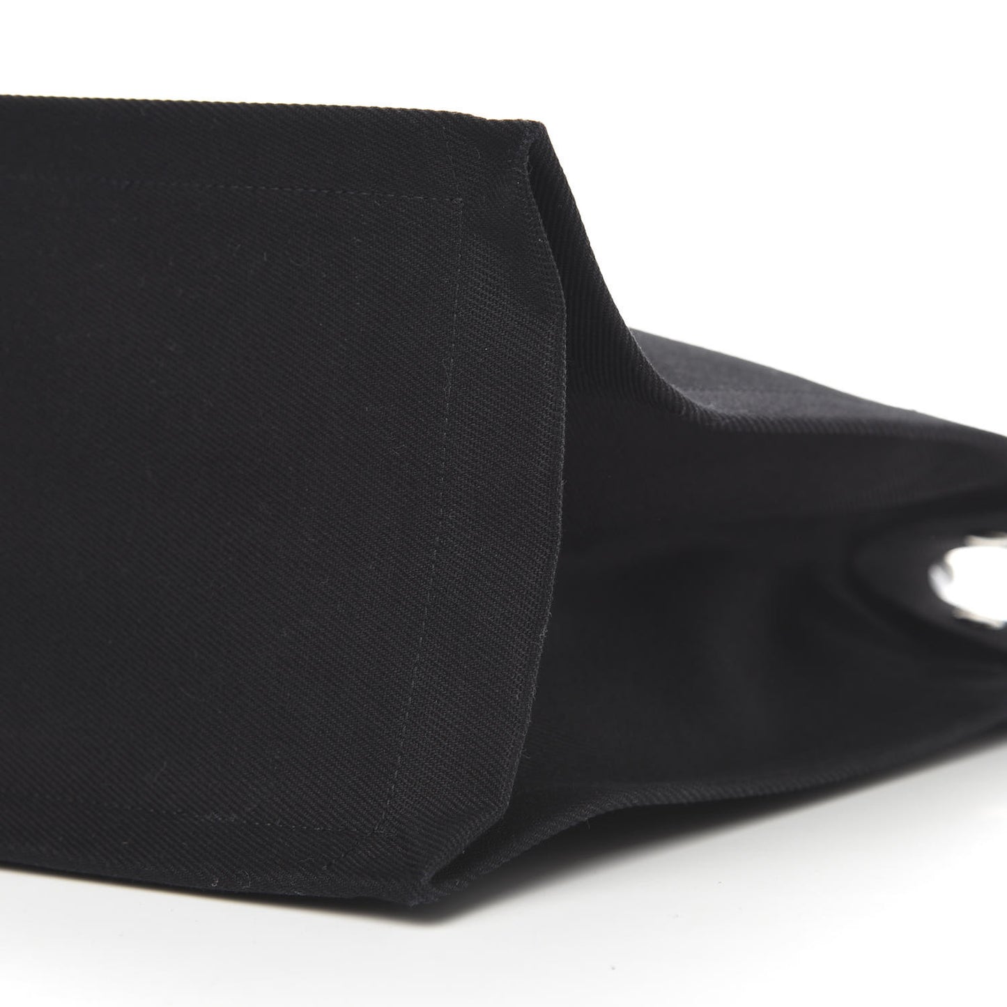 Linen Calfskin Rive Gauche Tote Black