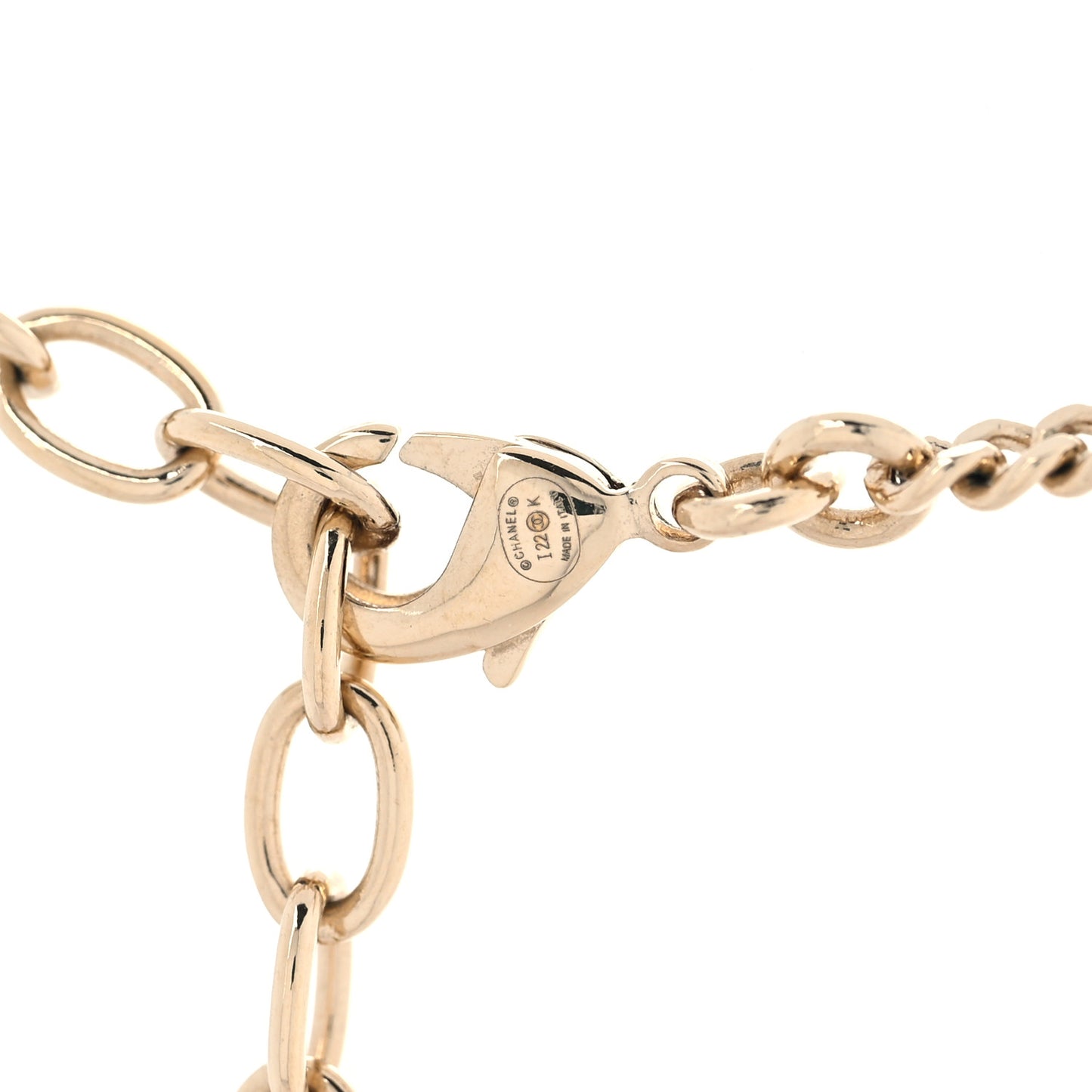 Crystal CC Pendant Necklace Gold