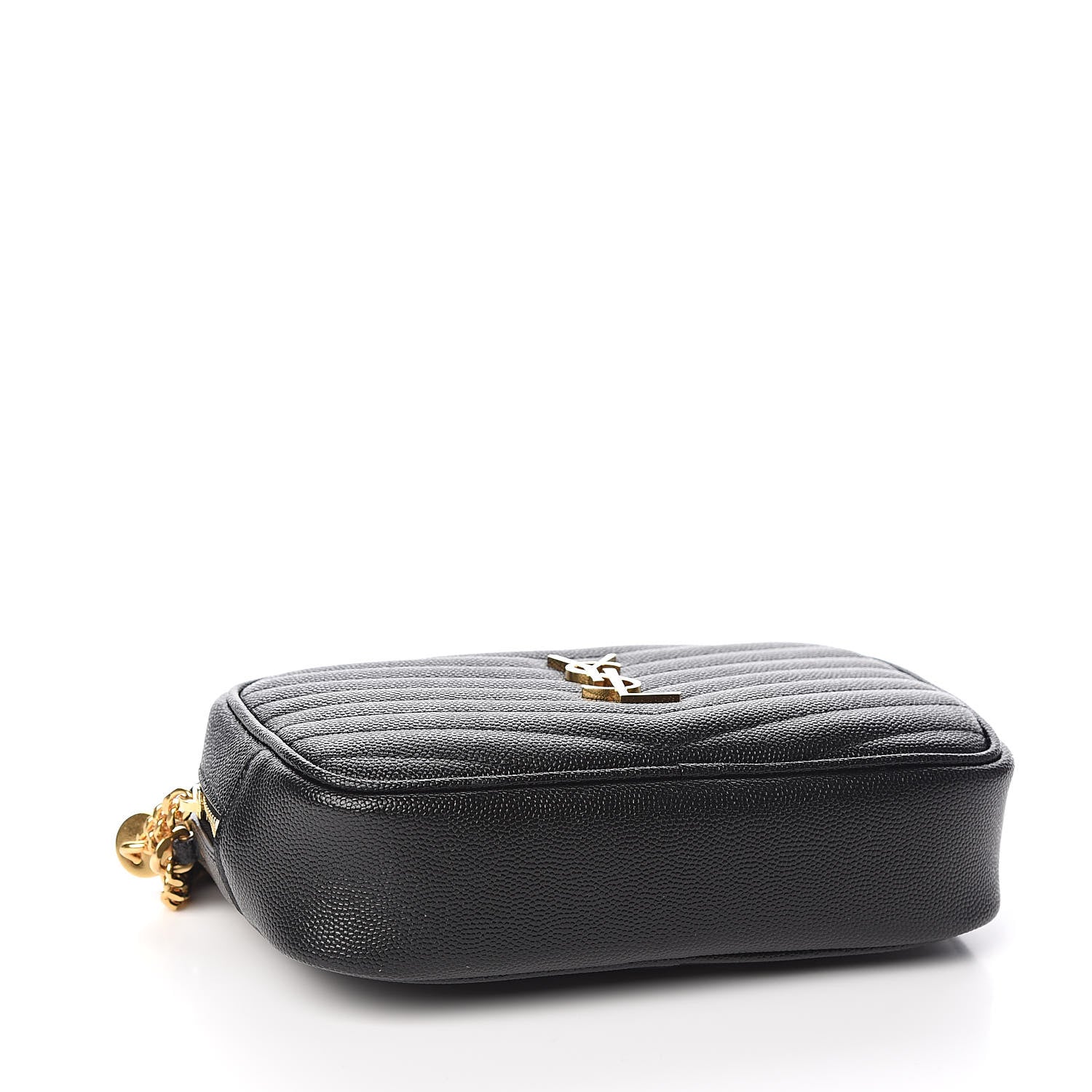 Saint Laurent Grain De Poudre Matelasse Monogram Mini Lou Camera Bag Black 4 of 10