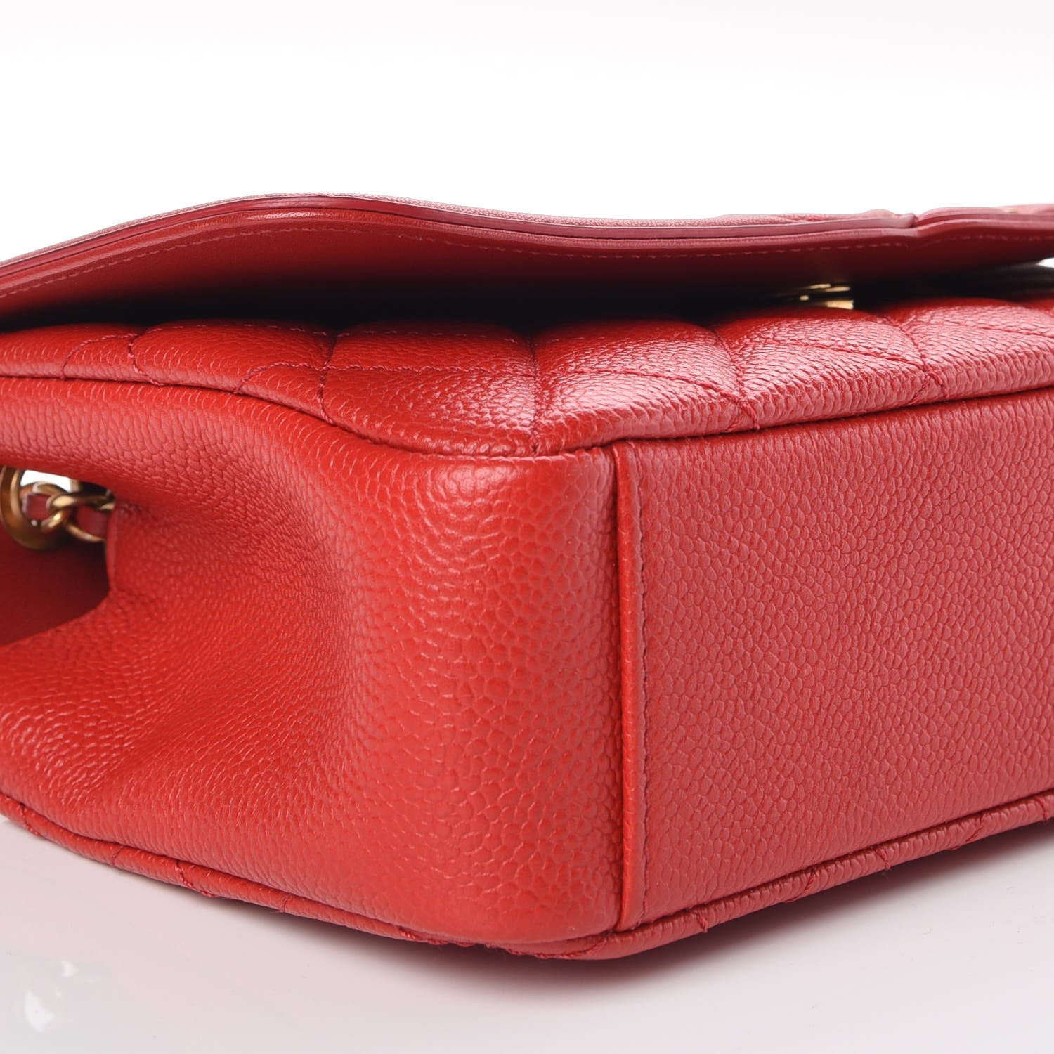 Chanel Caviar Quilted Small CC Filigree Flap Red 5 of 13