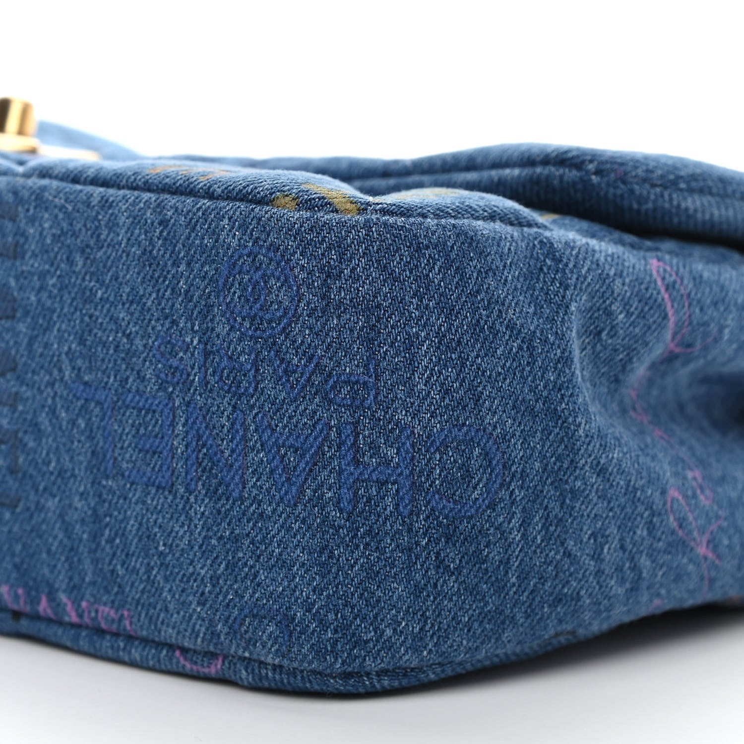 Chanel Denim Quilted Mini Denim Mood Rectangular Flap Blue Multicolor 10 of 10