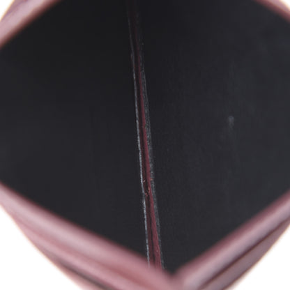 Saint Laurent Grain De Poudre Matelasse Chevron Monogram Credit Card Case Mystic Rose 12 of 12