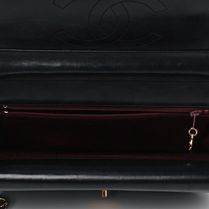Chanel Lambskin Quilted Medium Round Double Flap Black 4 of 8