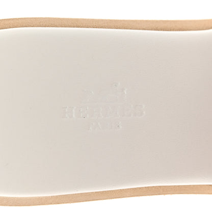 Hermes Calfskin Cork Eze 30 Sandals 39 White 7 of 9