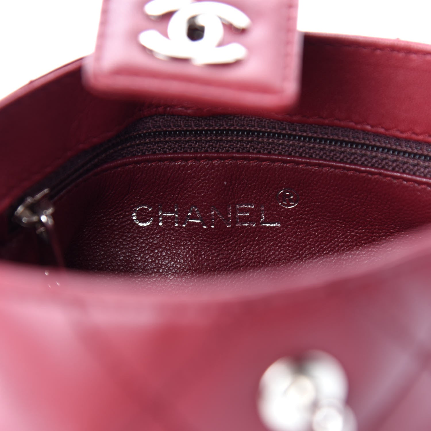 Chanel Lambskin Stitched Top Handle Flap Bag Red 9 of 12