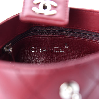 Chanel Lambskin Stitched Top Handle Flap Bag Red 9 of 12