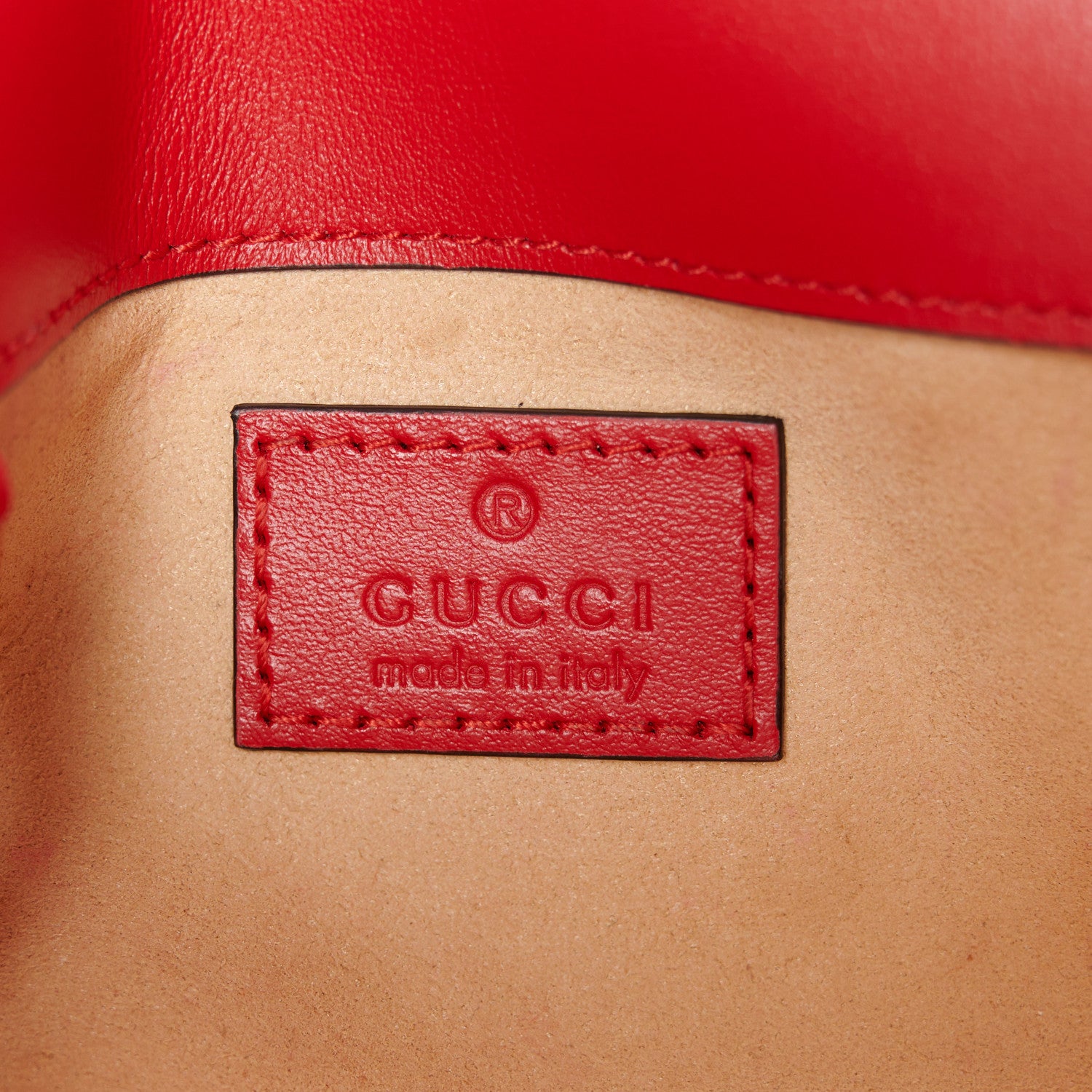 Gucci Calfskin Matelasse Super Mini GG Marmont Shoulder Bag Hibiscus Red 6 of 10