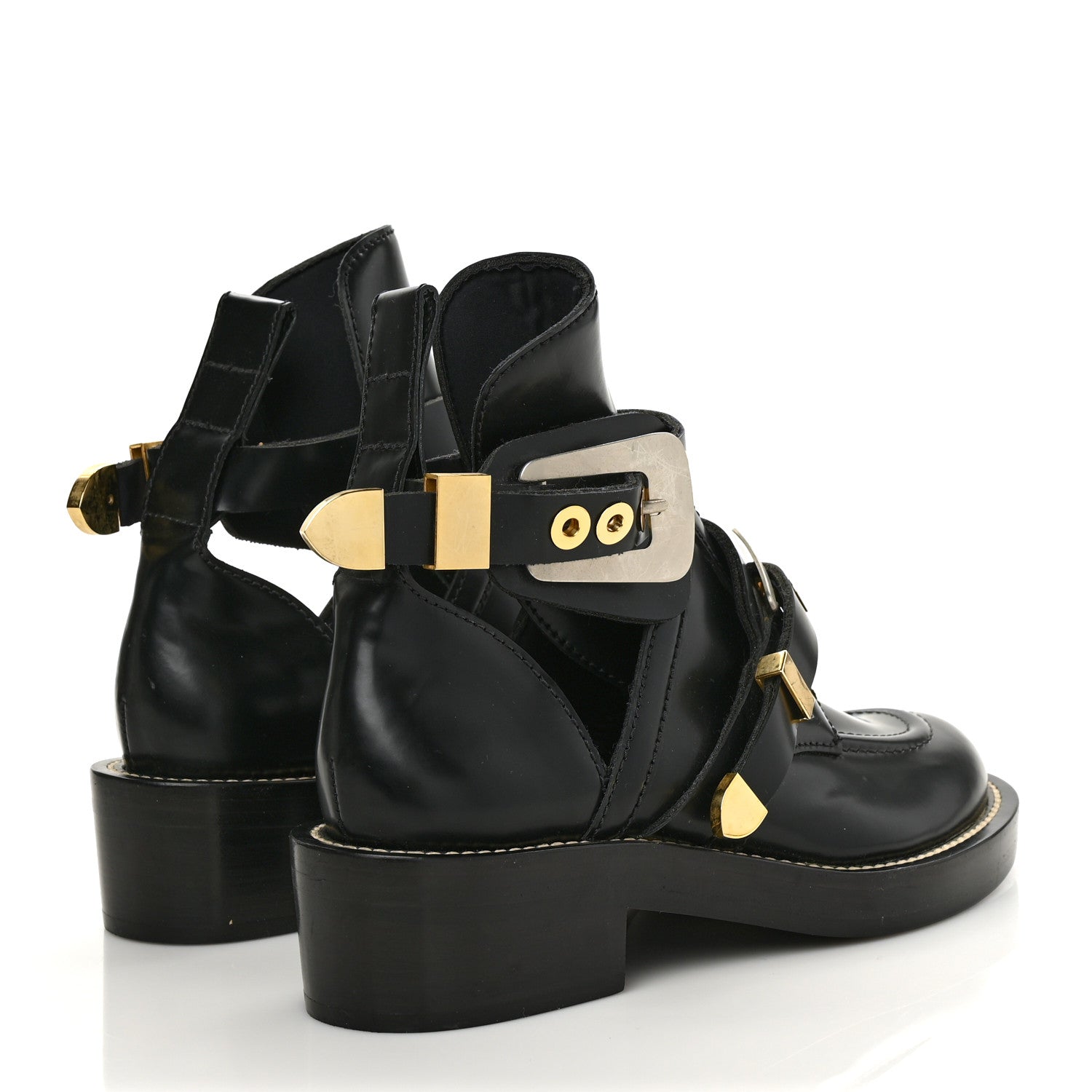 Balenciaga Brushed Calfskin Ceinture Ankle Boots 36.5 Black 4 of 8