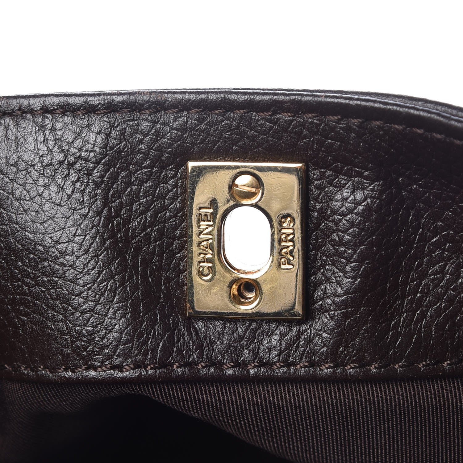 Chanel Calfskin Cerf Executive Shopper Tote Dark Brown 8 of 13