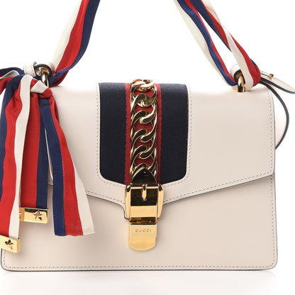 Gucci Calfskin Small Sylvie Shoulder Bag Off White 6 of 8