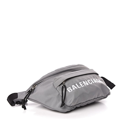 Balenciaga Sport Nylon Logo Wheel Beltpack Grey Black 4 of 10