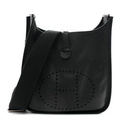Hermes Taurillon Clemence EVELYNE III PM Black 1 of 11