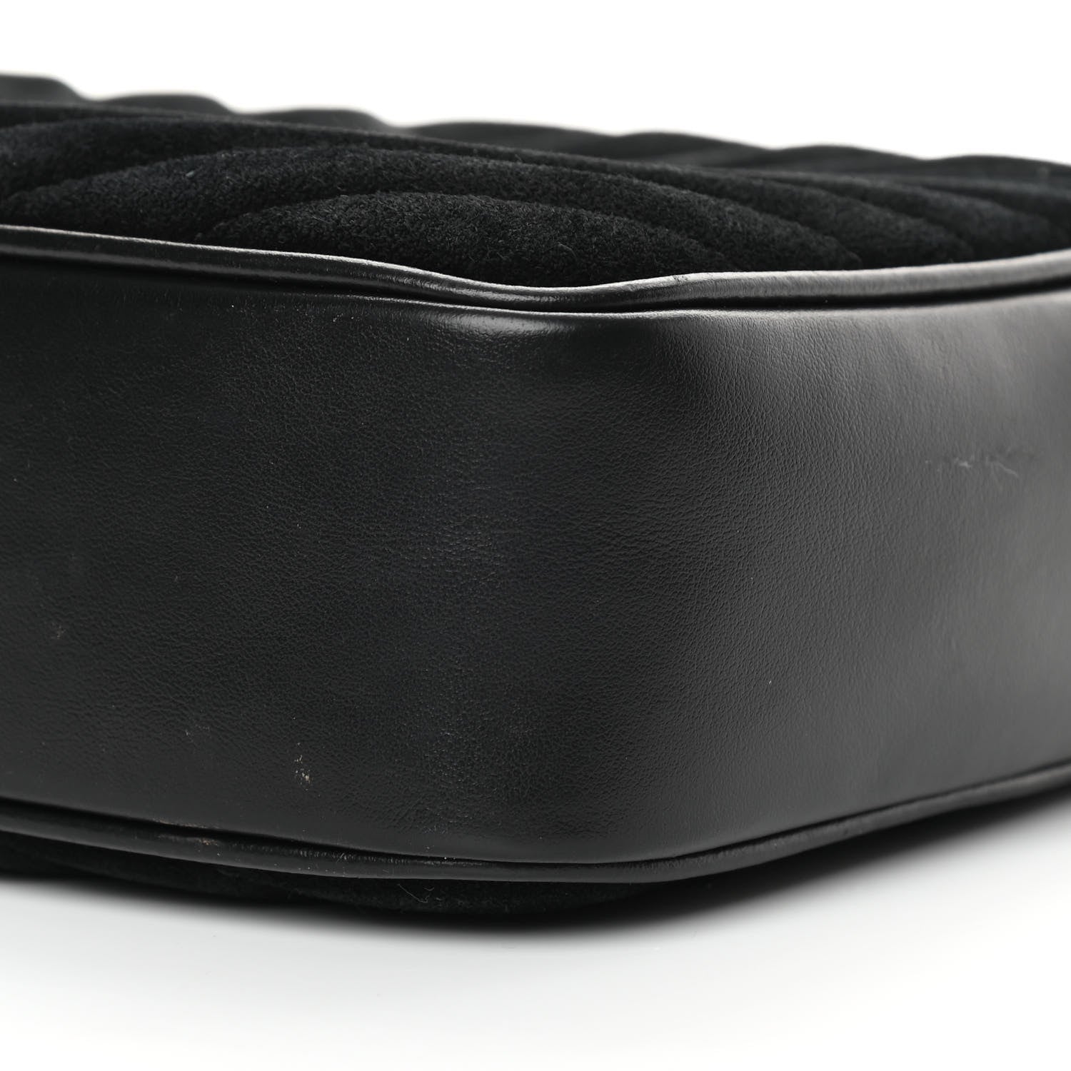 Saint Laurent Suede Calfskin Monogram Lou Camera Bag Black 10 of 14