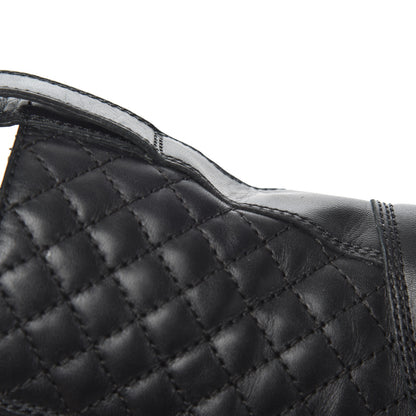Chanel Calfskin Quilted Lace Up Combat Boots 37 Black 22 of 26
