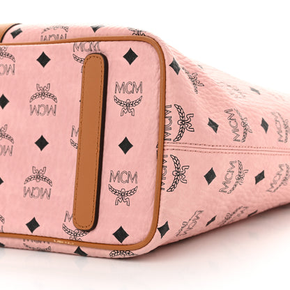 MCM Visetos Medium Anya Zip Top Shopper Tote Soft Pink 10 of 14